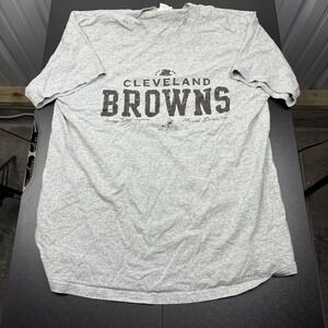 Cleveland Browns NFL‎ Football T Shirt Gray Short Sleeve Adult